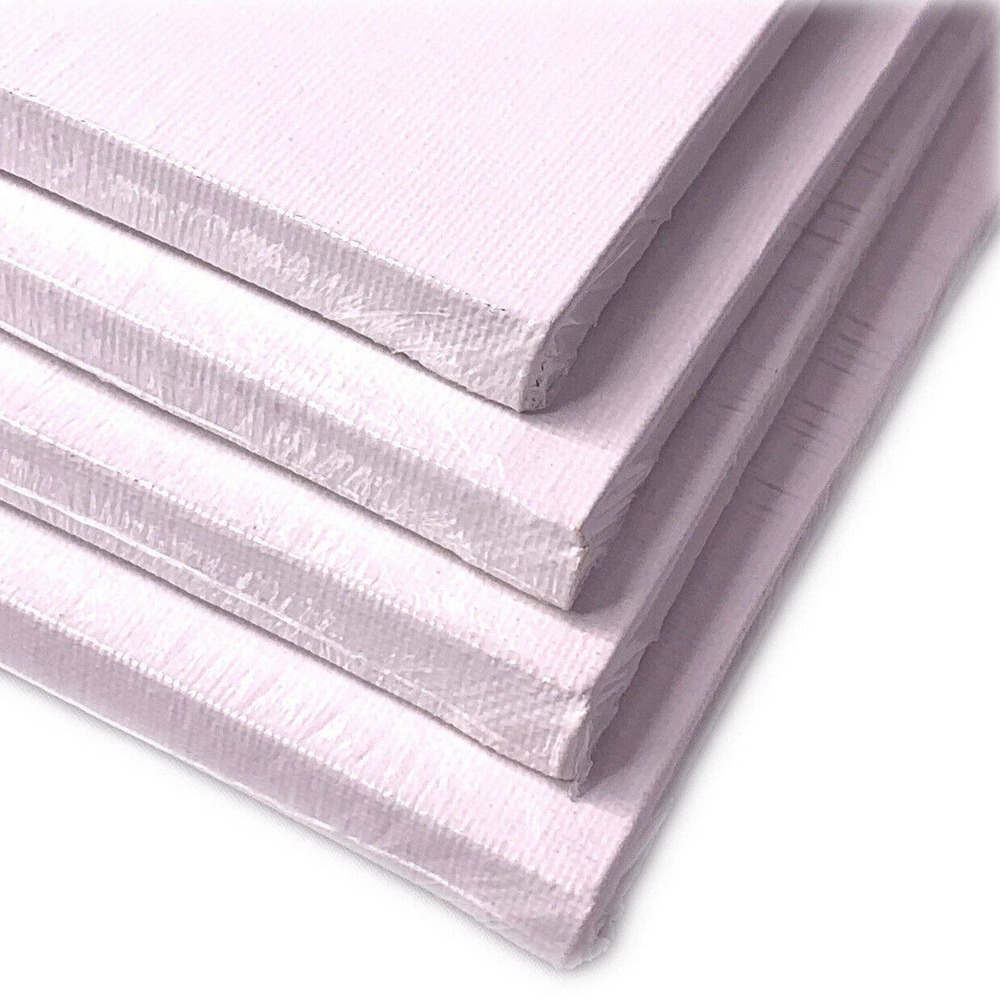 4pc White 100% Cotton Art Stretched Canvas 4"x6" X 3/8" Art Painting Acrylic Oil